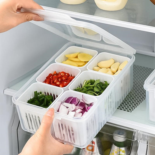 Refrigerator Organizer Kit With 6 Containers