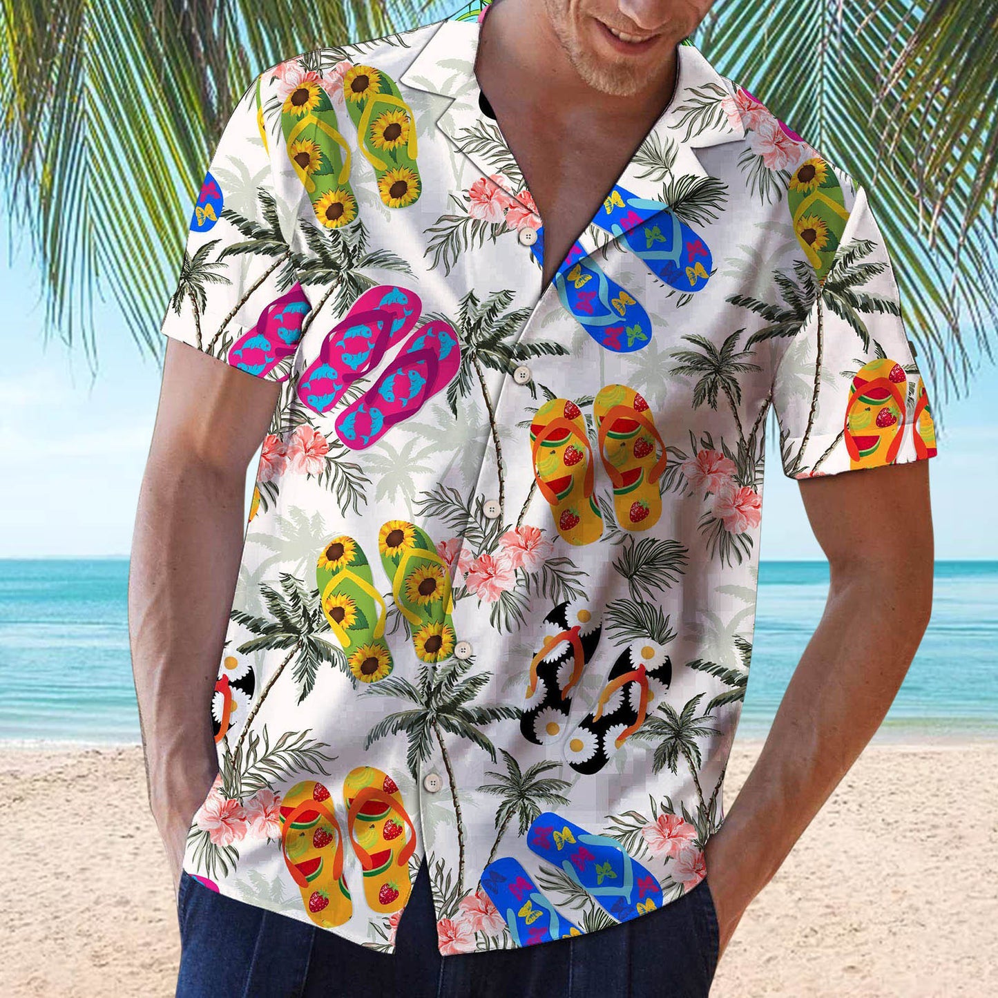 Hawaiian Fashion Beach Casual Cotton Men's Shirt