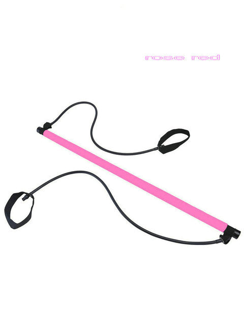 Multi-Functional Pilates Bar Stretched Resistance Bands