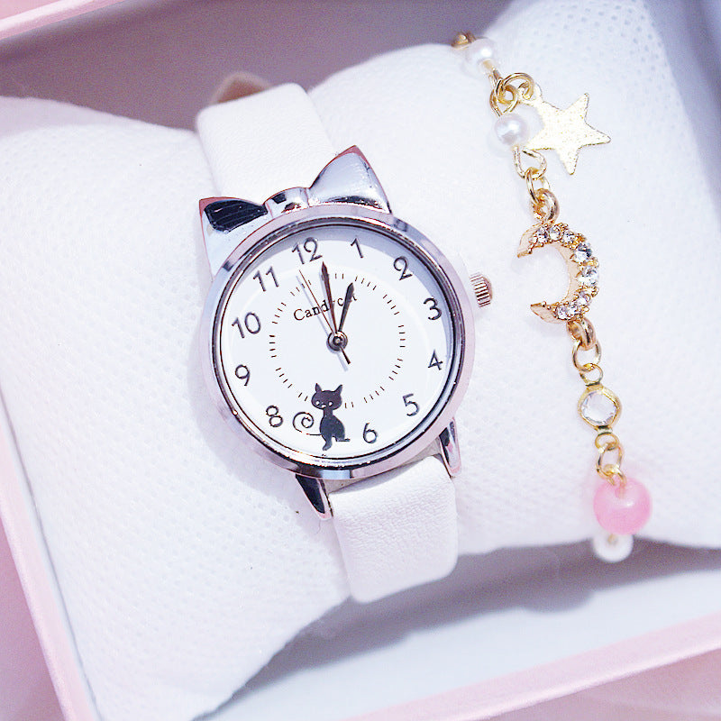 Simple girl heart Japanese watch