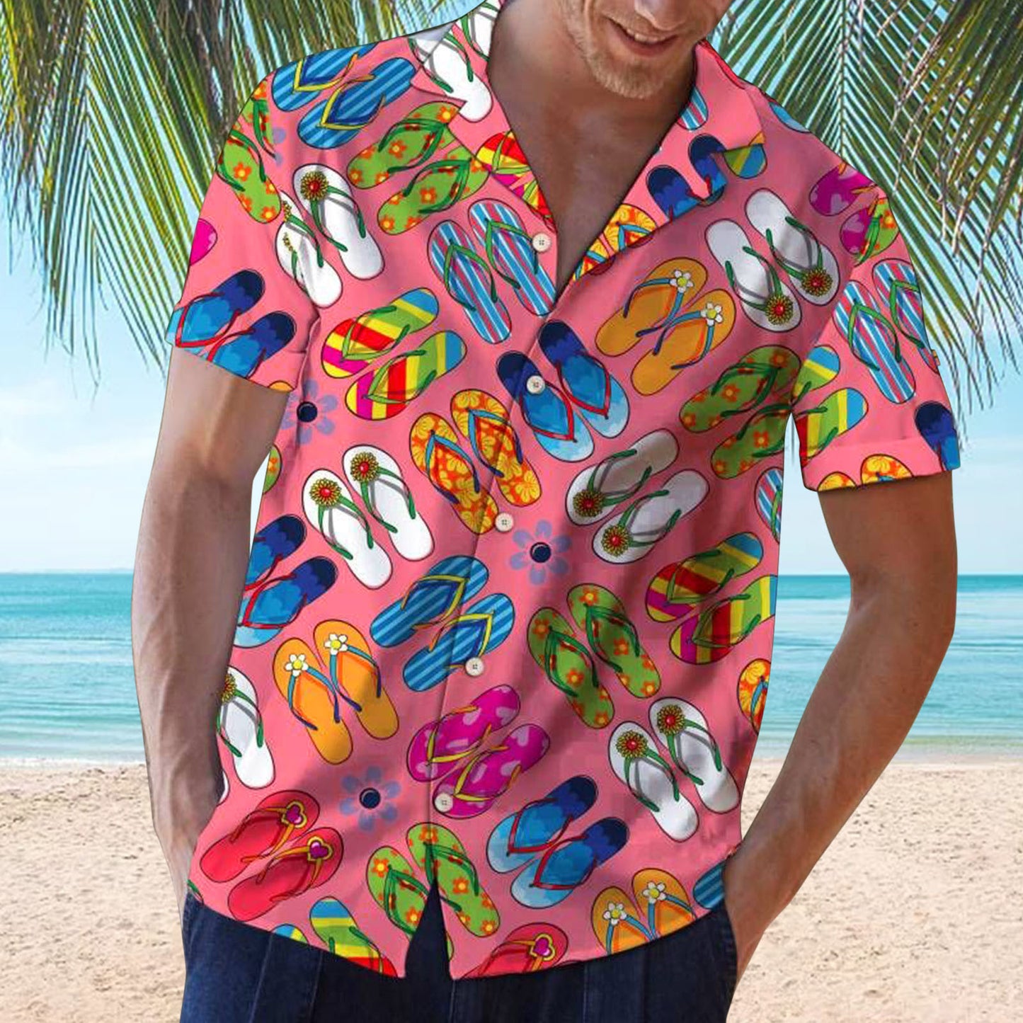 Hawaiian Fashion Beach Casual Cotton Men's Shirt