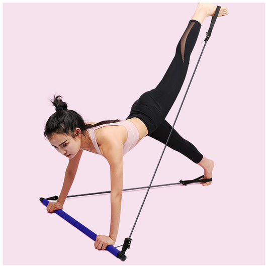 Multi-Functional Pilates Bar Stretched Resistance Bands